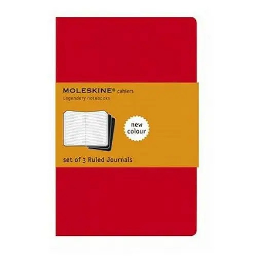 Moleskine srl Moleskine ruled cahier xl - red cover (3 set)