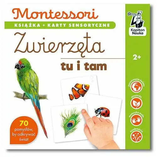 Montessori. Zwierzęta tu i tam. Karty sensoryczne z książeczką