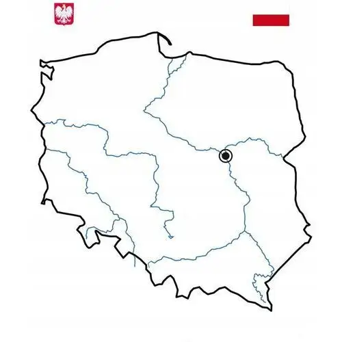 Nakładka tablica magnetyczna Mapa Polski Kontur