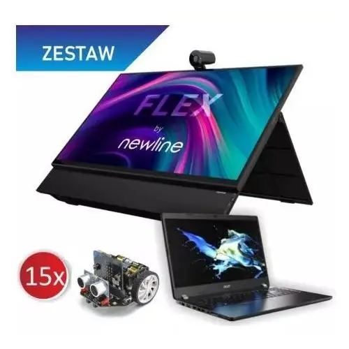 Zestaw: 1x Monitor Interaktywny Newline Flex + 1x Laptop Acer + 15x Robot Maqueen