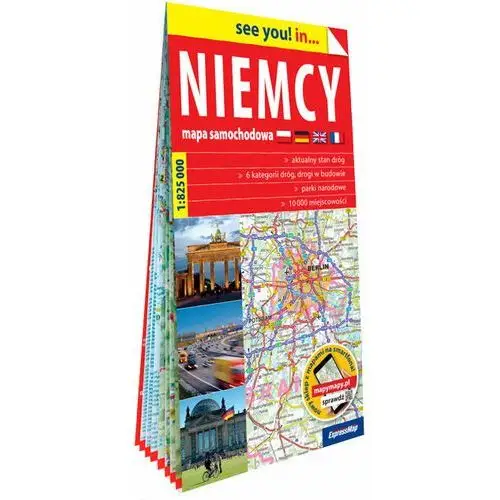 Niemcy. Papierowa mapa samochodowa 1:825 000