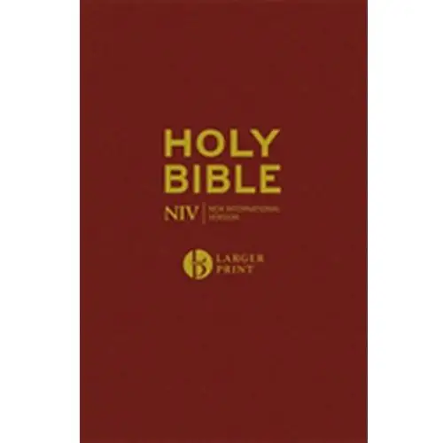 NIV Larger Print Burgundy Hardback Bible New International Version