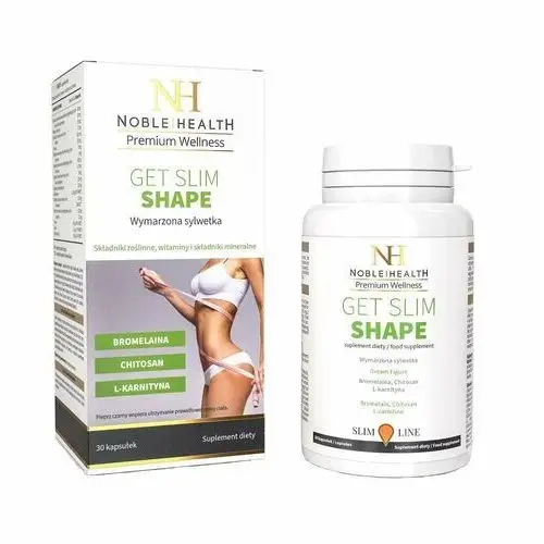 Noble Health, Get Slim Shape, Suplement diety dla utrzymania prawidłowej masy ciała, 30 kaps