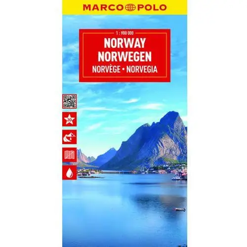 Norwegia. Mapa drogowa. 1:900 000