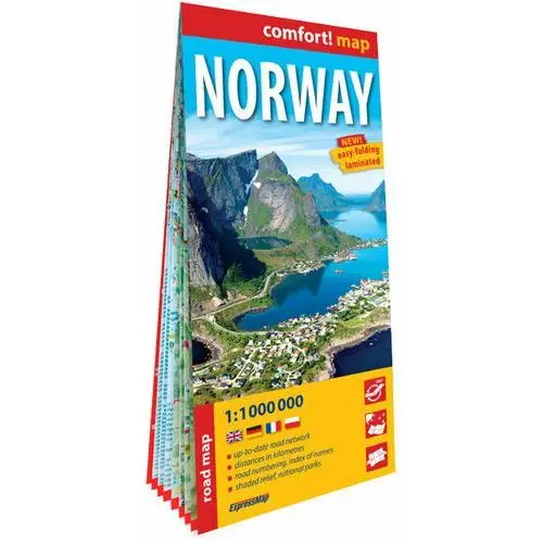 Norwegia (Norway). Mapa samochodowa 1:1 000 000