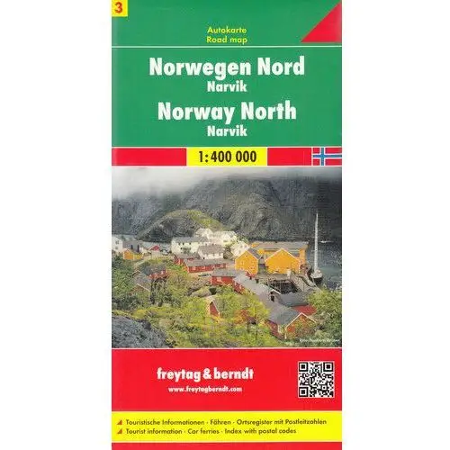 Norwegia północna. Narvik. Mapa samochodowa 1:400 000. Część 3