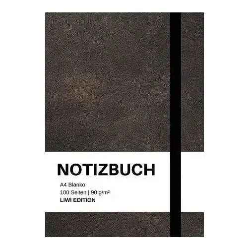 Notizbuch A4 blanko - 100 Seiten 90g/m? - Soft Cover Schwarz - FSC Papier