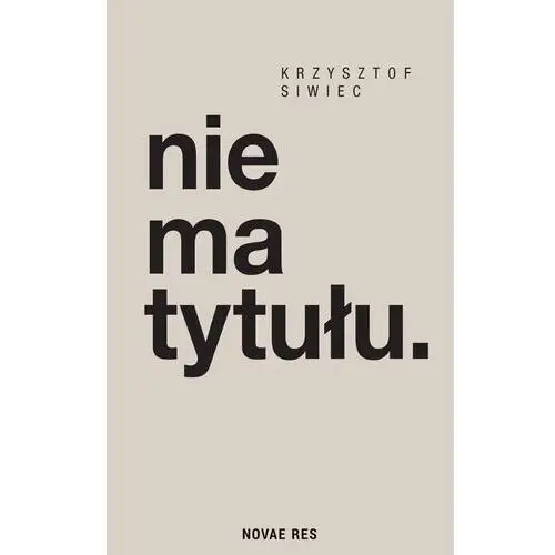 Novae res Nie ma tytułu