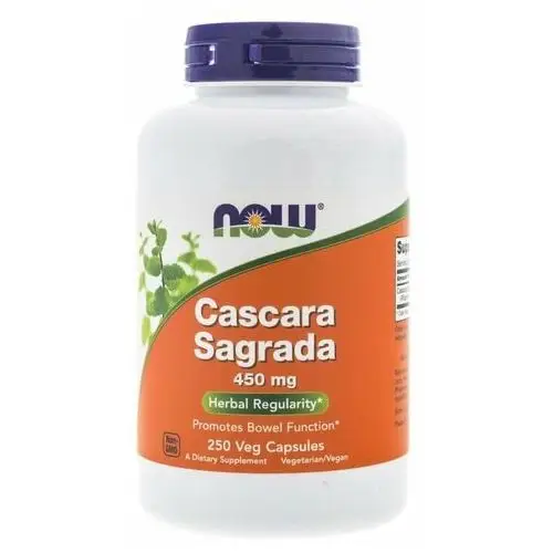 Now Foods, Cascara Sagrada 450 mg, 250 kapsułek