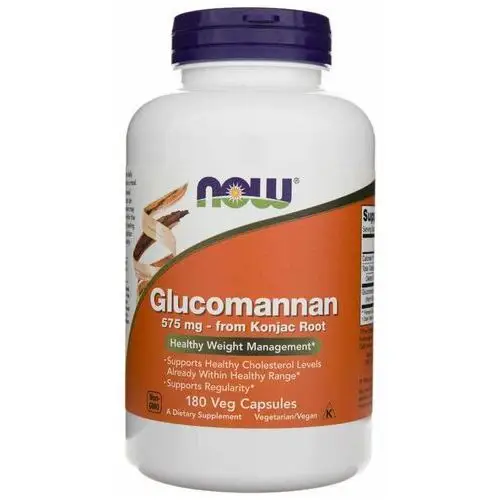 Now Foods Glukomannan 575 mg Konjac Root - 180 kapsułek