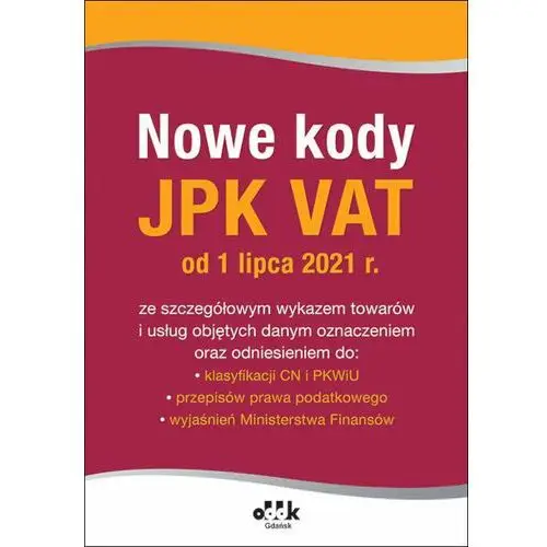 Nowe kody JPK VAT od 1 lipca 2021 PGK1436
