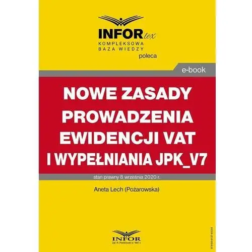 Nowe Zasady Prowadzenia Ewidencji VAT I Wypełniania JPK_V7 Od 14,90 Zł ...