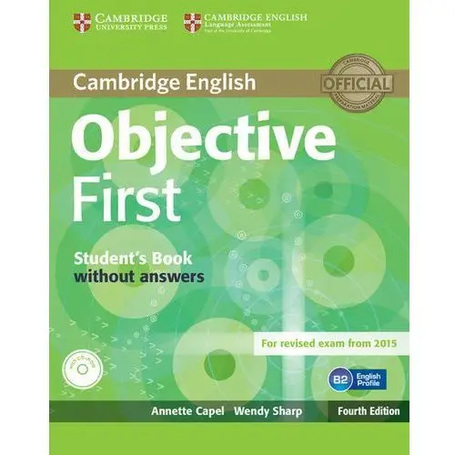 Objective first 4th edition. podręcznik bez klucza + cd Cambridge university press