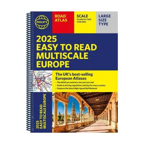 2025 philip's easy to read multiscale road atlas europe Octopus