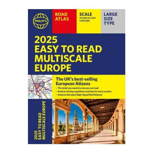 2025 philip's easy to read multiscale road atlas of europe Octopus