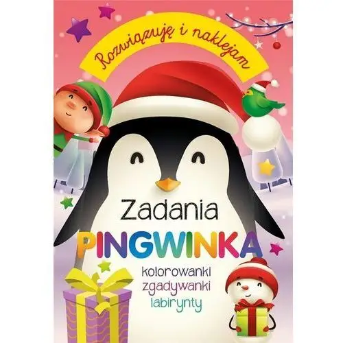 Rozwiązuję i naklejam. zadania pingwinka