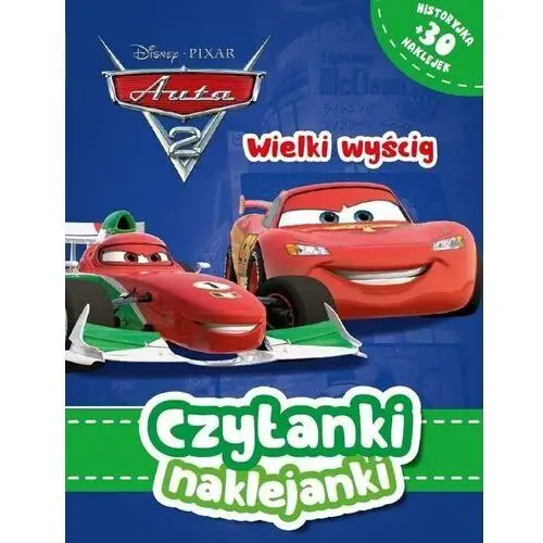 Wielki wyścig. auta 2. disney pixar. czytanki naklejanki