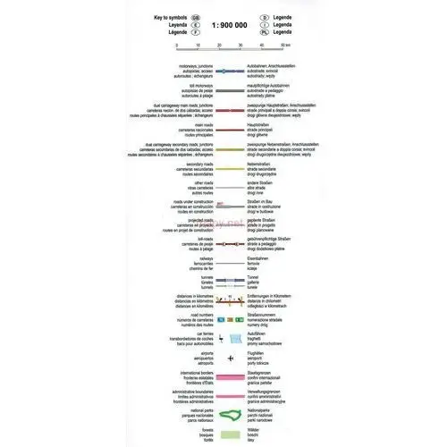 Niemcy laminowana mapa samochodowa 1:900 000 - praca zbiorowa Opracowanie zbiorowe