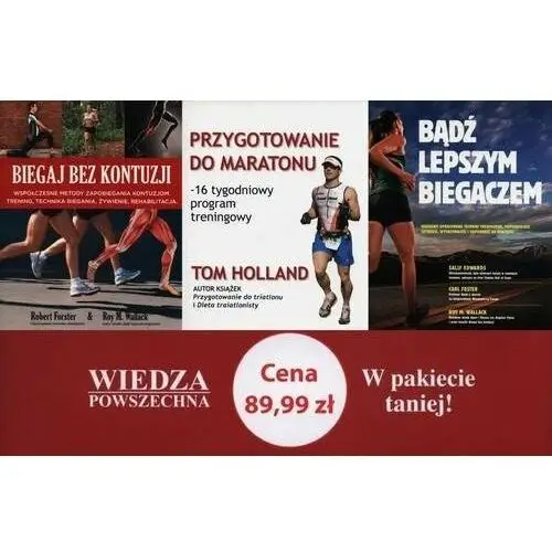 Pakiet: Biegaj bez kontuzji / Bądź lepszym biegaczem / Przygotowanie do maratonu