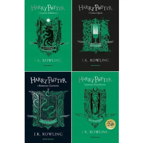 Pakiet Harry Potter Tomy 1-4 (slytherin) J.k. Rowling