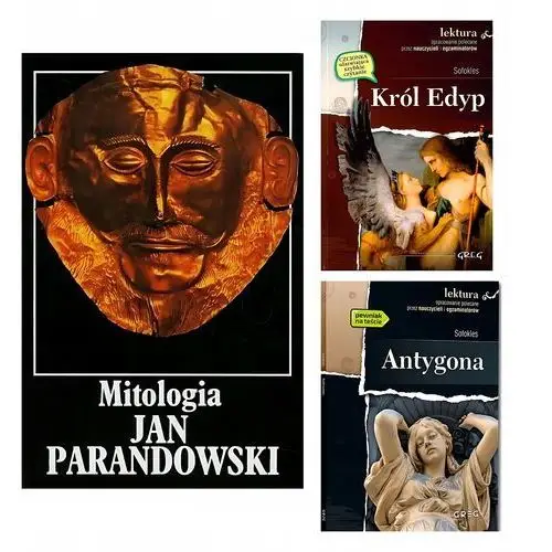 Pakiet lektur 3w1 Lo Tech Mitologia Parandowski Antygona Król Edyp