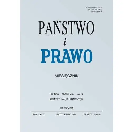 Państwo i Prawo. Nr 10/2024