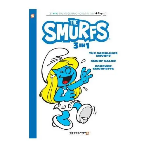 Papercutz Smurfs 3 in 1 #9: collecting "the gambling smurfs, smurf salad and forever smurfette