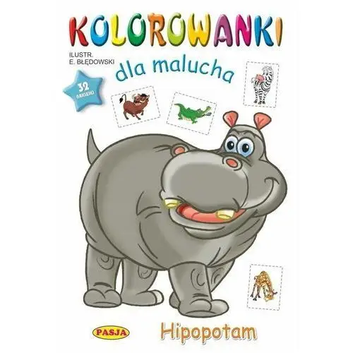 Kolorowanki dla malucha hipopotam Pasja