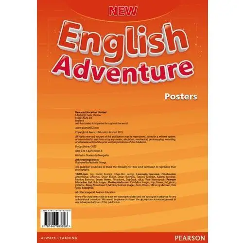 Pearson New english adventure 3. zestaw plakatów