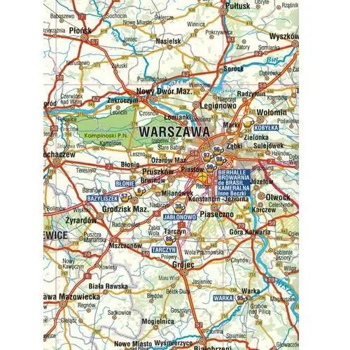 Plan Mapa piwa i browarów - polska 1:875 000 - praca zbiorowa