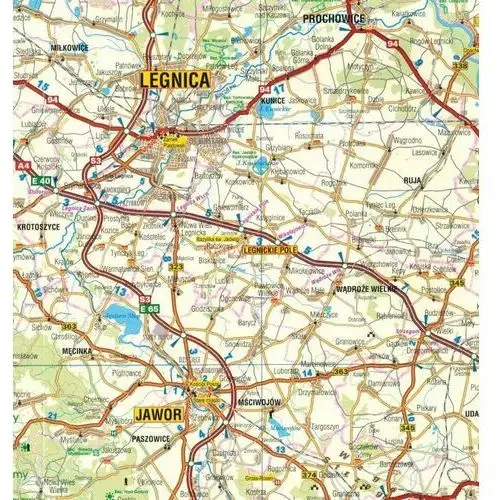Mapa samochodowo-kraj. - dolny śląsk 1:250 000 w.7 - praca zbiorowa