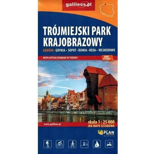 Plan Mapa - trójmiejski park krajobrazowy 1:25 000