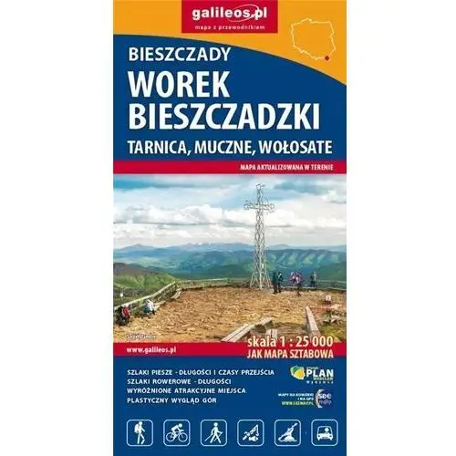 Mapa tur. - worek bieszczadzki, tarnica... w.2024 Plan