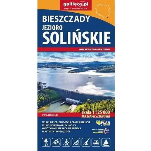 Mapa turys. bieszczady. jezioro solińskie 1:25 000 Plan