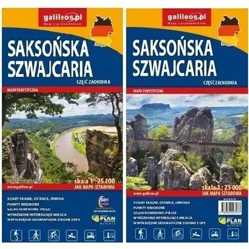 Plan Mapy turystyczna - czeska i saksońska szwajcaria