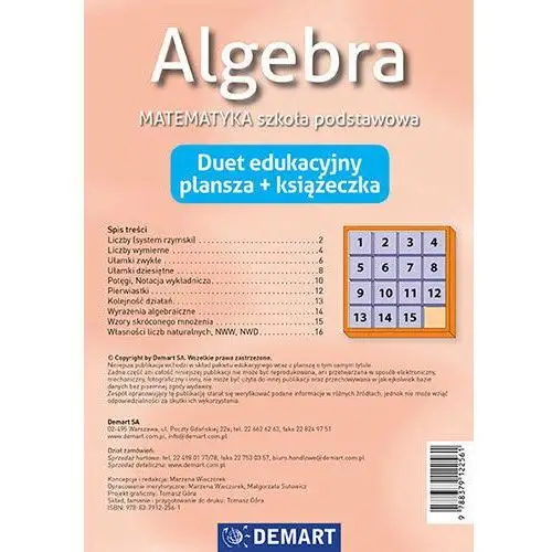 Plansza edukacyjna - Algebra + broszura