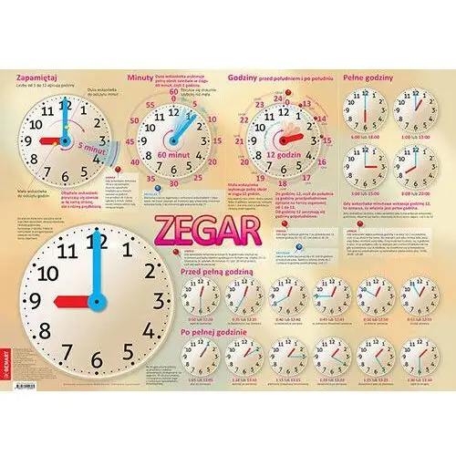 Plansza edukacyjna - Zegar + broszura