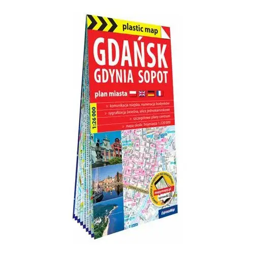 Plastic map gdańsk gdynia sopot 1:26 000