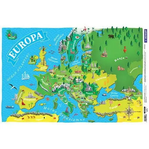 Podkładka. Mapa Europy dla dzieci