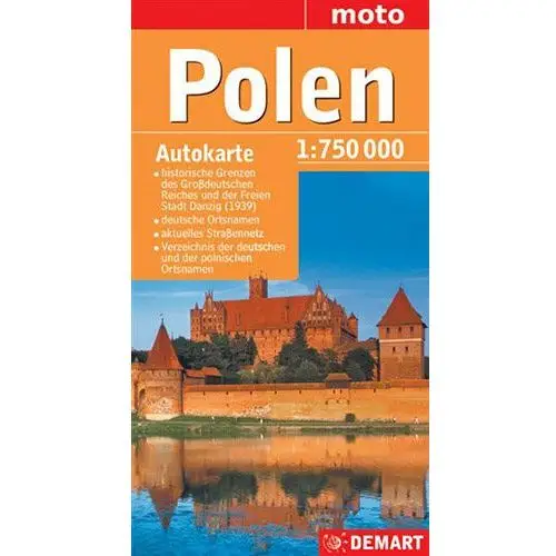 Polen. Autokarte 1:750 000