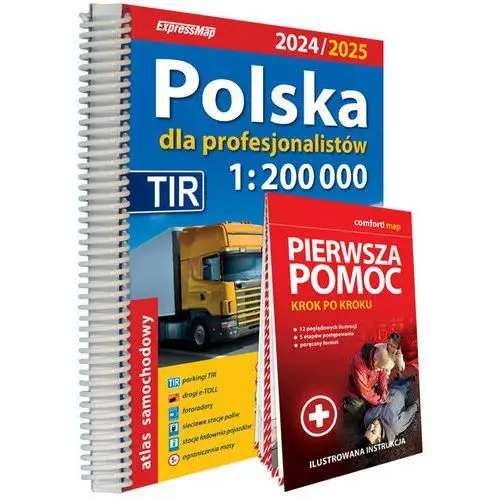 Polska dla profesjonalistów atlas samochodowy + instrukcja pierwszej pomocy 1:200 000