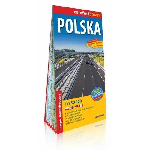 Polska. Mapa samochodowa 1:750 000