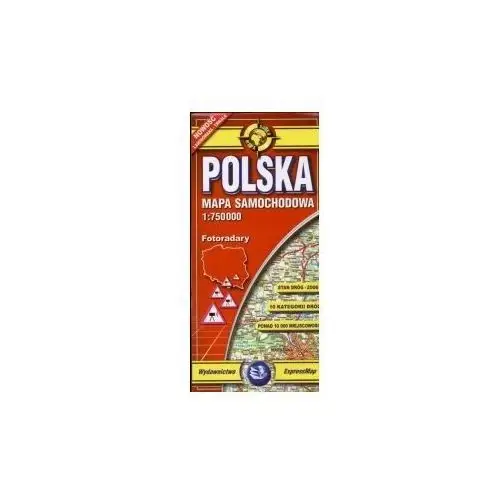 Polska. Mapa samochodowa w skali 1:750 000