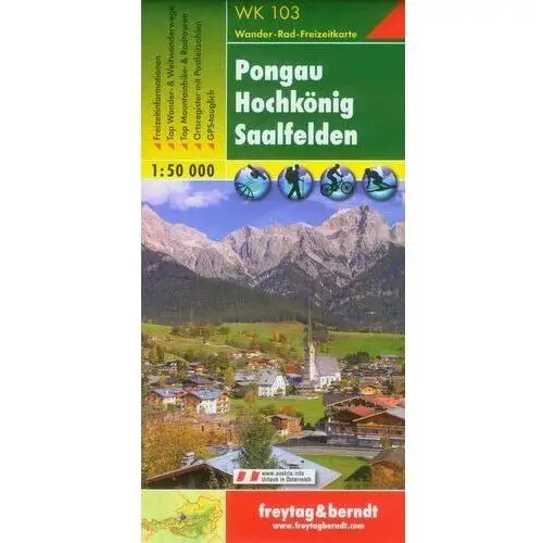 Pongau, Hochkonig, Saalfelden. Mapa 1:50 000