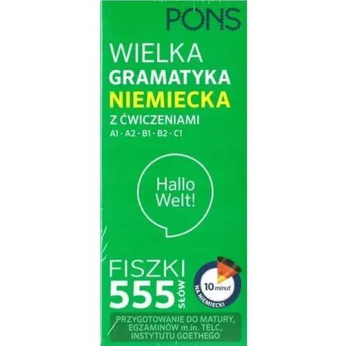 Fiszki 555. wielka gramatyka niemiecka z ćw. a1/c1