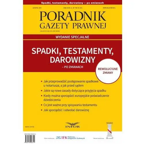 Poradnik Gazety Prawnej. Spadki, testamenty, darowizny - po zmianach