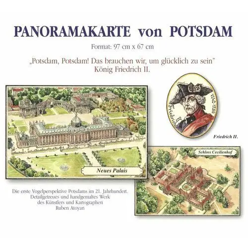 Potsdam. Panorama. Mapa pamiątkowa