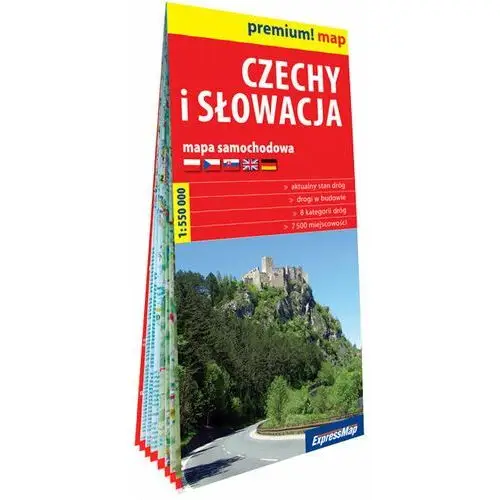 Czechy i słowacja. mapa samochodowa w kartonowej oprawie 1:550 000 Praca zbiorowa