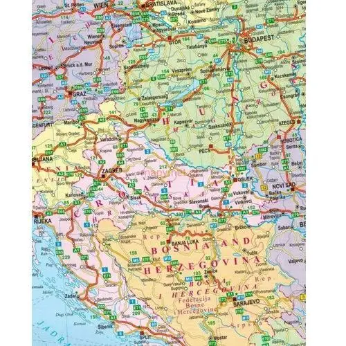 Praca zbiorowa Europa papierowa mapa samochodowa 1:4 000 000
