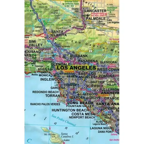 Kalifornia mapa samochodowo-turystyczna 1:1 250 000